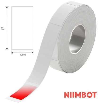 Etiketės serija Niimbot T12*24-230 baltos apvalios