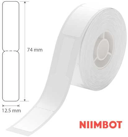 Terminės etiketės Niimbot 12.5x74+35, 65 vnt (balta)