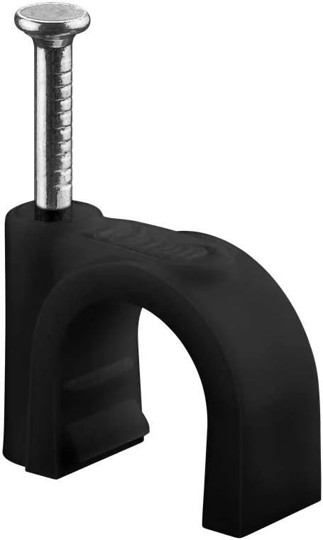 Flop uchwyt kabla apvalus JUODA Goobay 100x 4mm