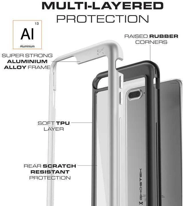 Ghostek Atomic Slim Apple iPhone 7 Plus 8 Plus raudonas dėklas