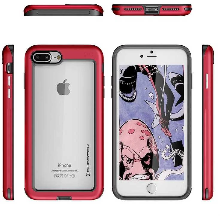 Ghostek Atomic Slim Apple iPhone 7 Plus 8 Plus raudonas dėklas