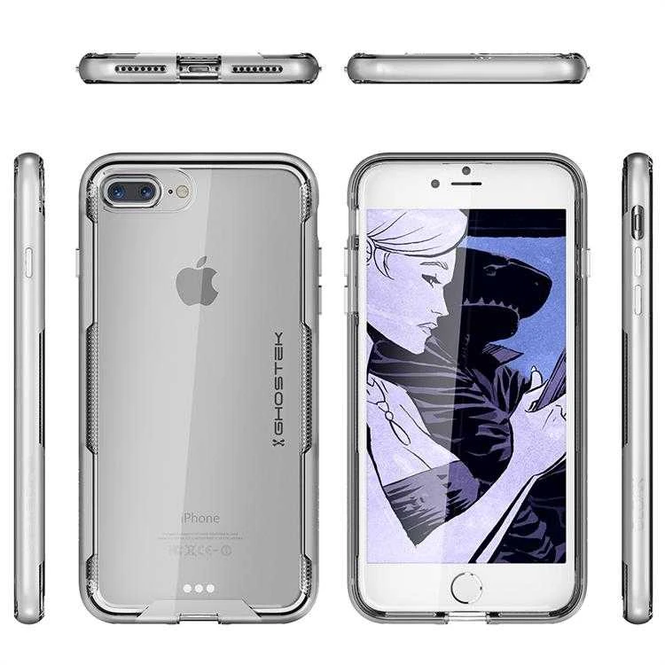 Ghostek „Cloak 3“ dėklas Apple iPhone 7 Plus 8 Plus, sidabrinis