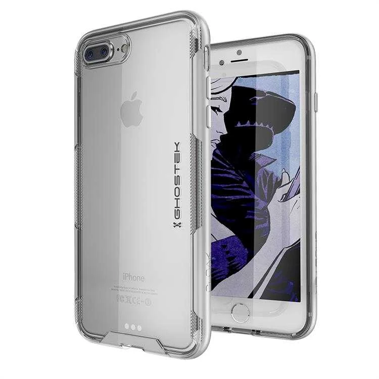 Ghostek „Cloak 3“ dėklas Apple iPhone 7 Plus 8 Plus, sidabrinis
