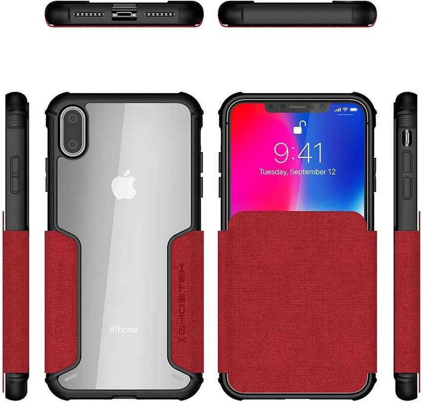 Ghostek Exec 3 Apple iPhone Xs Max dėklas raudonas