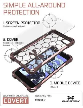 Ghostek Dengtas Apple iPhone 7 8 dėklas, rožinis