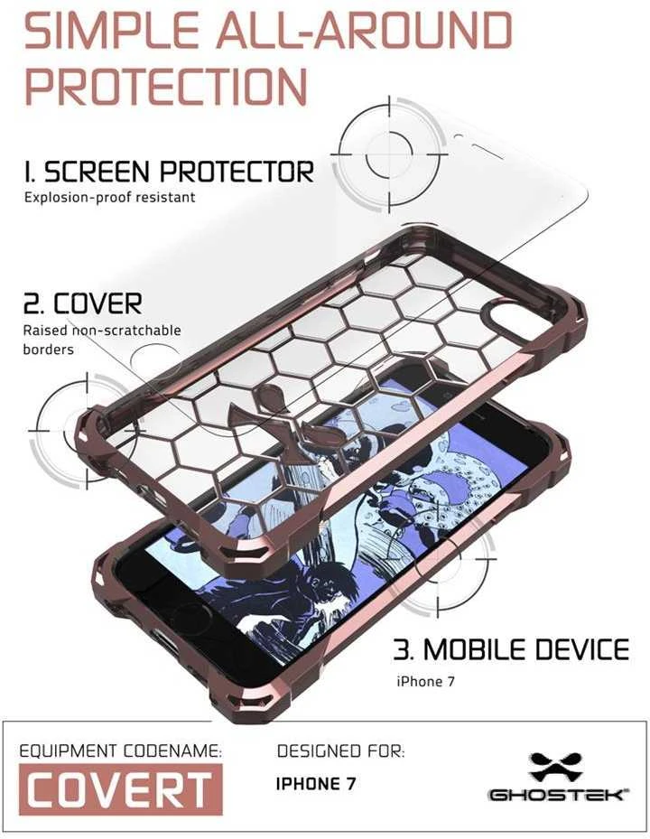 Ghostek Dengtas Apple iPhone 7 8 dėklas, rožinis