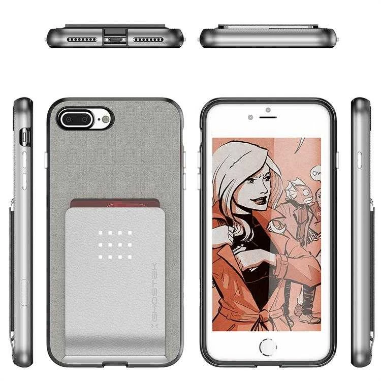 Ghostek Exec 2 dėklas Apple iPhone 7 Plus 8 Plus sidabrinis