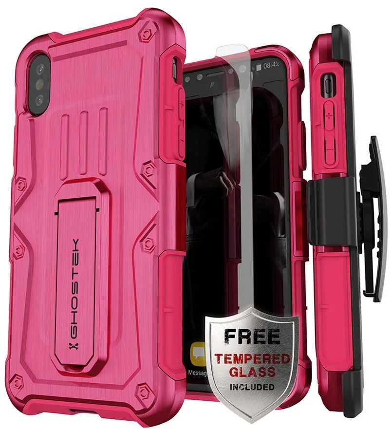 Ghostek Iron Armor Apple iPhone Xs dėklas, rožinis