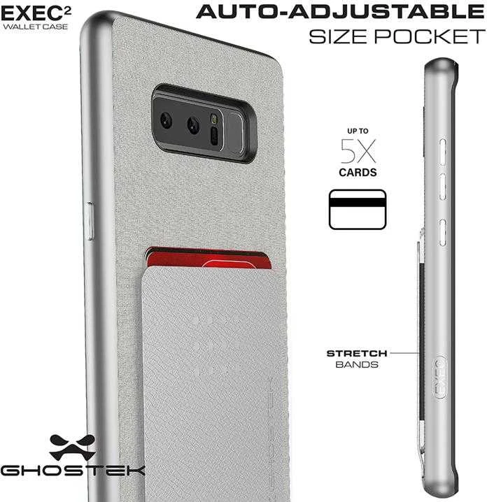 Ghostek Sidabrinis „Exec 2 Samsung Galaxy Note8“ dėklas