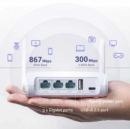 GL.iNet Opal Wi-Fi 5 Maršrutizatorius