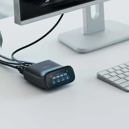 Maršrutizatorius KVM Jungiklis - GL.iNet GL-RM10 Nuotolinis KVM 4K 30 Hz Wi‑Fi 6