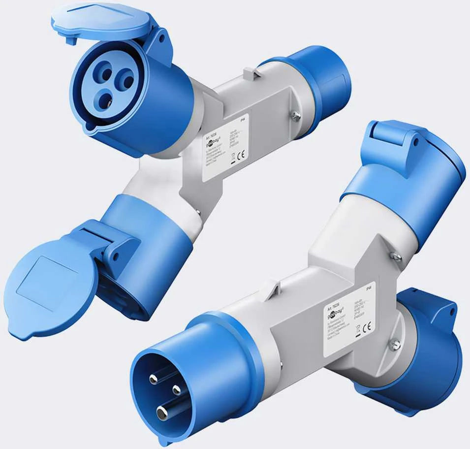 Goobay CEE į 2 CEE 16A Y tipo skirstytuvo adapteris