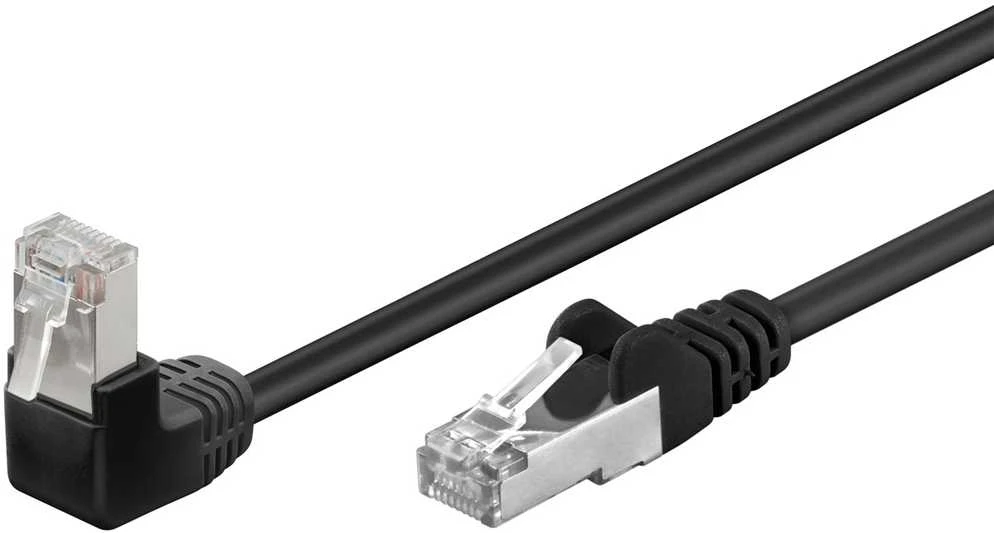 Goobay Kabelis LAN Patchcord CAT 5E F/UTP 1x90 JUODA 3m