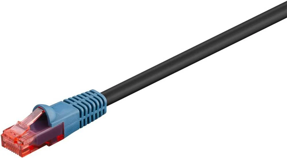 „Goobay“ | CAT 6 lauko jungiamasis kabelis, U/UTP | 94393 | Juodas RJ45 kištukas (8P8C) | RJ45 kištukas (8P8C)
