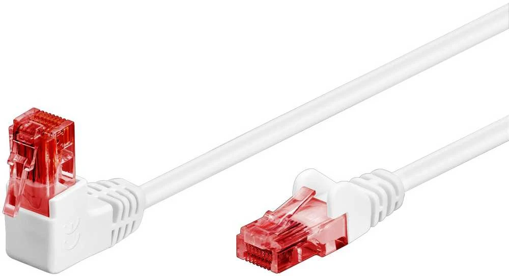 Goobay GOOBAY Patchcord U/UTP Cat. 6 Tiesus / Kampinis 90 Baltas 0,25 m