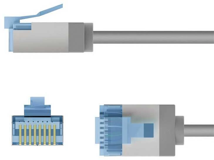Goobay CAT 6A EXTRA FLEX Patchcord LAN kabelis, pilkas 5m