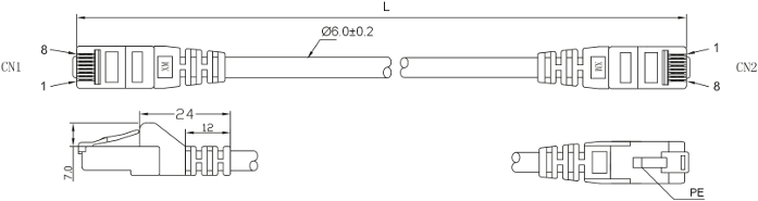 Wentronic „Goobay CAT 6A“ jungiamasis kabelis, S/FTP (PiMF), Raudona - Kabelio ilgis 10 m