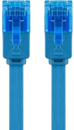 „Goobay Wentronic“ goobay – Patch kabelis – RJ-45 (M) iki RJ-45 (M) – 2,0 m – UTP – CAT 6a – formos, plokščias – mėlynas (96317)