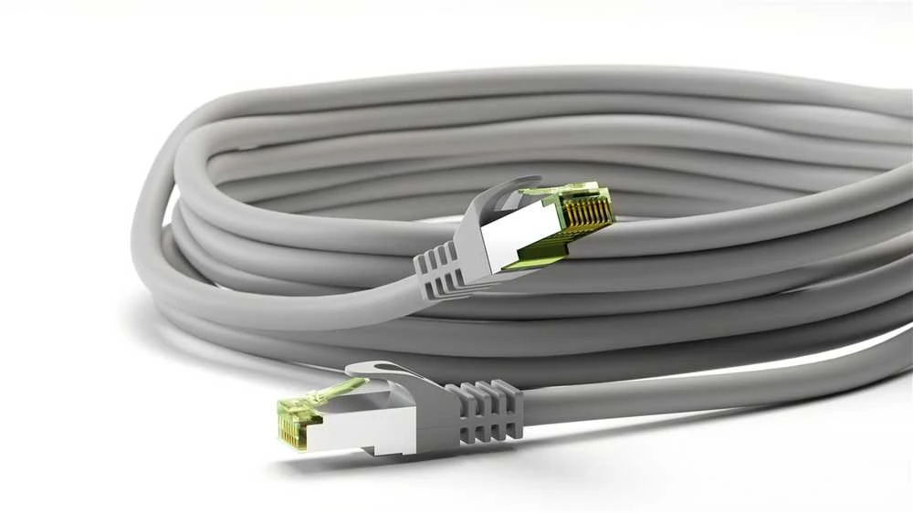 Goobay LAN Patchcord CAT 8.1 GHMT S/FTP kabelis pilkas 0,25m