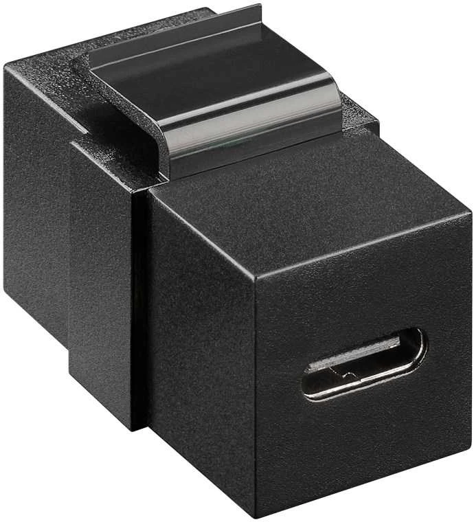 Juodas Goobay USB-C Keystone modulis