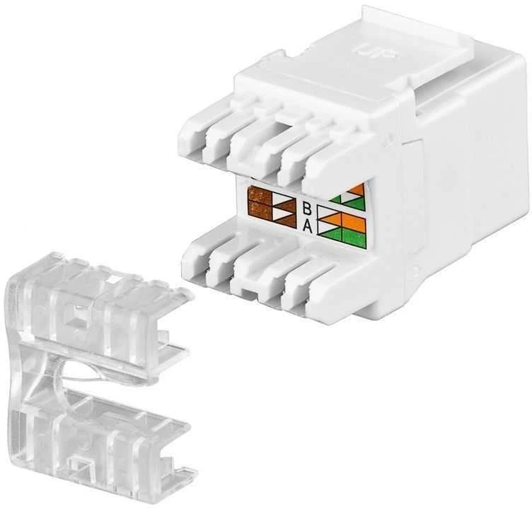 Goobay Gogobay 95738 Keystone modulis RJ45 CAT 5e, UTP, 100 MHz, baltas