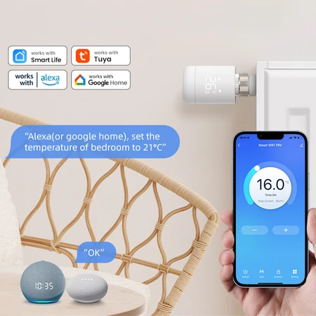 Avatto TRV06 Zigbee išmanusis radiatoriaus vožtuvas termopavara TUYA