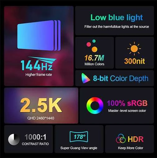 Gtmedia Papildomas monitorius Mate 173 FullHD nešiojamam kompiuteriui