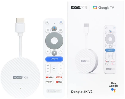 Vaizdo grotuvas „Homatics“ adapteris 4K V2 „Google TV“ 2/32 GB „WiFi 6“