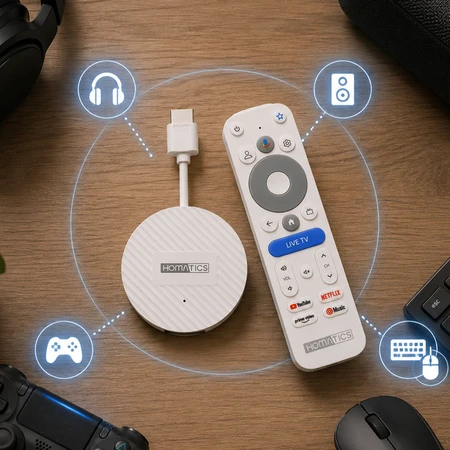 Vaizdo grotuvas „Homatics“ adapteris 4K V2 „Google TV“ 2/32 GB „WiFi 6“