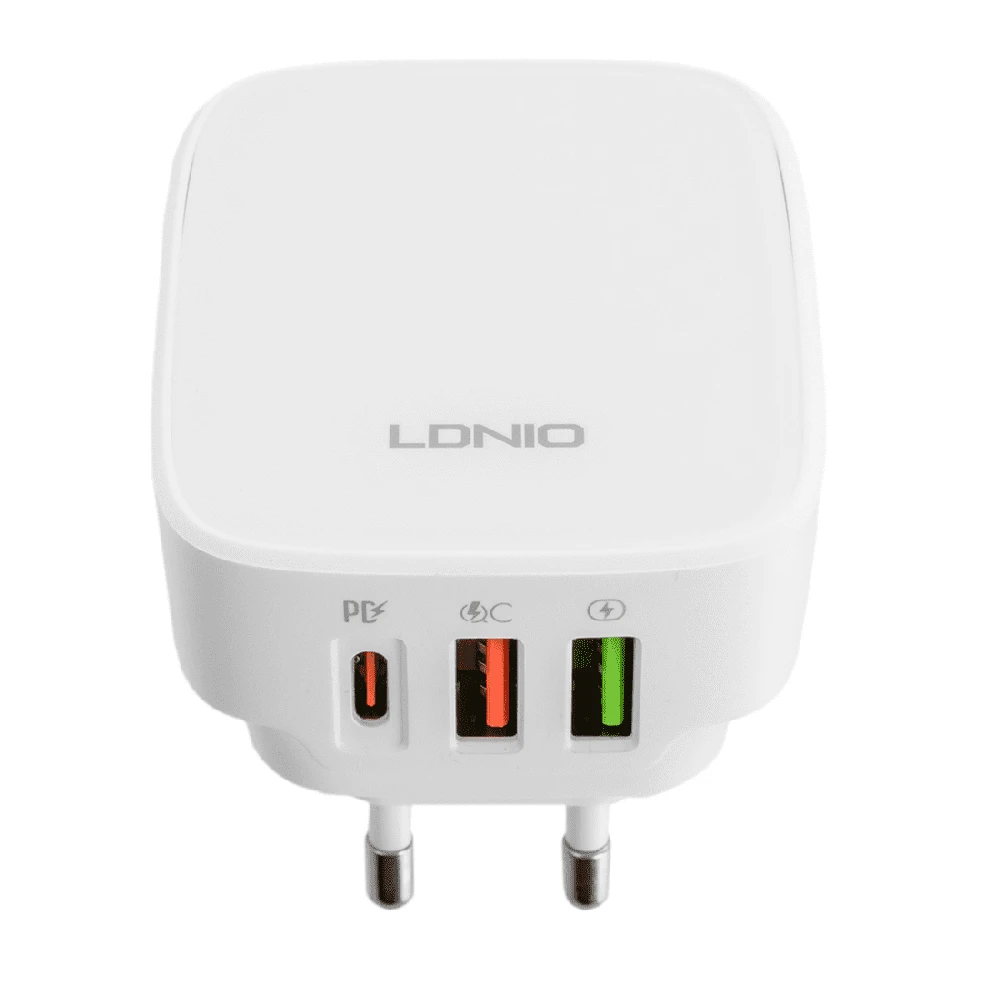 Įkroviklis 32W 3 porty USB PD QC Ldnio Q334 baltas