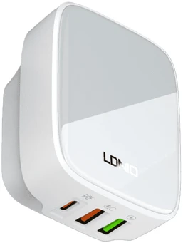 Įkroviklis 32W 3 porty USB PD QC Ldnio Q334 baltas