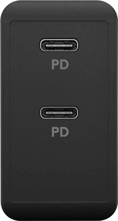 Įkroviklis jungiama į tinklą 2x USB-C 36W PD Goobay Juoda