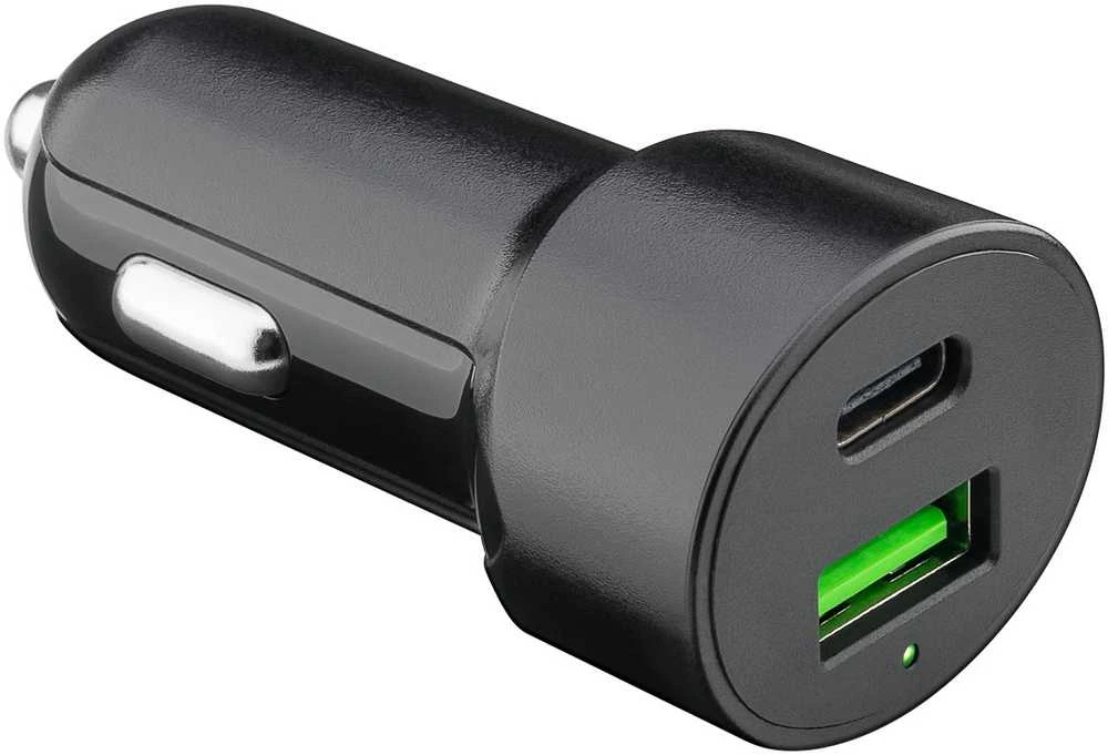 Įkroviklis automobilinis USB USB-C PD QC 48W Goobay