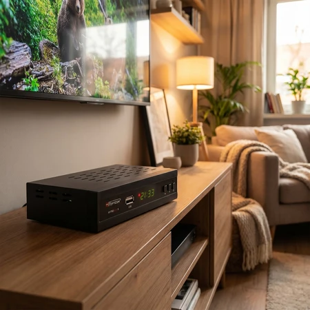 Imtuvas TV Opticum Odbiornik DVB-T2/C Raudona Nytrobox X H.265