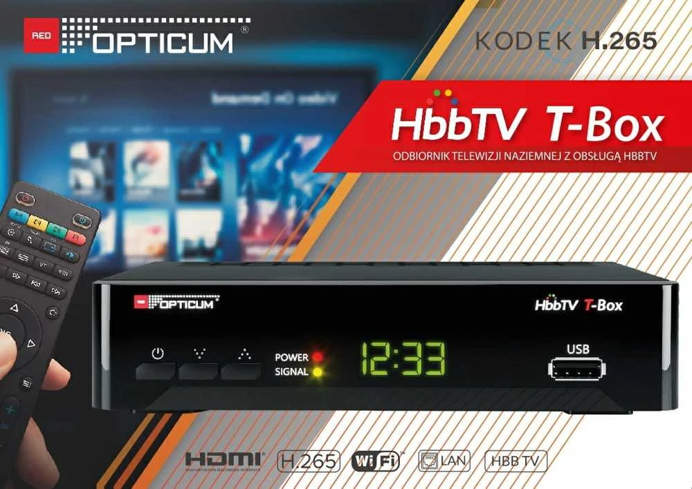 „Opticum HBBTV T-BOX“ DVB-T2 H.265
