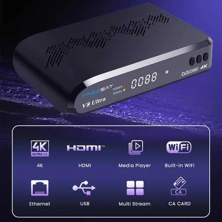 Imtuvas GTMedia Freesat V8 ULTRA 4K COMBO FUNCAM