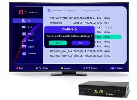 GTMedia Freesat V8 XII DVB-S2X FUNCAM imtuvas