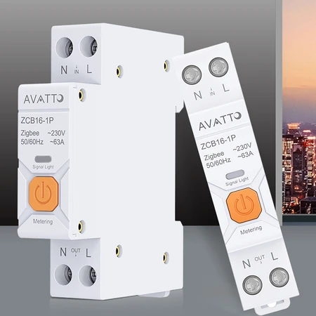 Avatto Išmani relė DIN bėgeliui 230Vac, 16A, ZigBee TUYA, su energijos matavimo funkcija