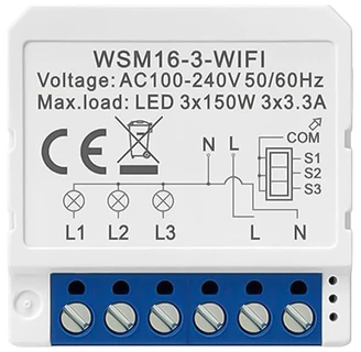 Smart Switch modulis WiFi Avatto WSM16-W3 TUYA