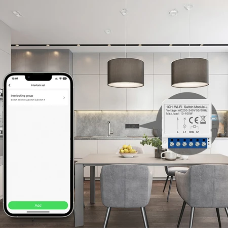 Be neutralaus „Wi-Fi“ jungiklio Avatto LWSM16-W1