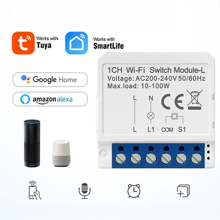 Be neutralaus „Wi-Fi“ jungiklio Avatto LWSM16-W1