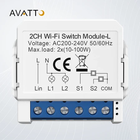 Neutralus Wi-Fi jungiklis Avatto LWSM16-W2