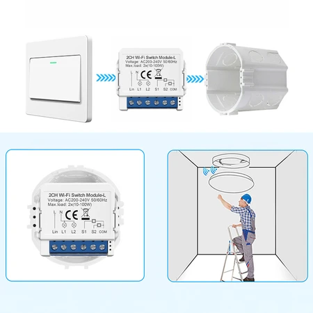 Neutralus Wi-Fi jungiklis Avatto LWSM16-W2