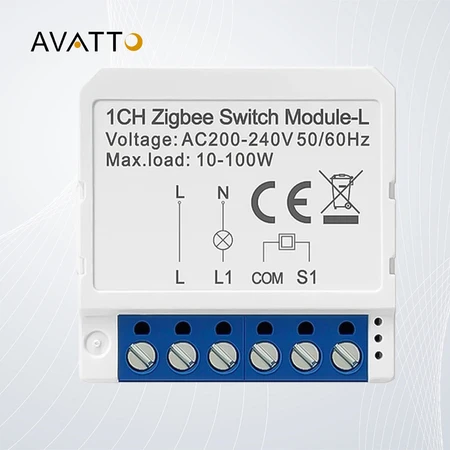Išmanusis jungiklio modulis ZigBee Avatto LZWSM16-W1 Nėra neutralaus TUYA