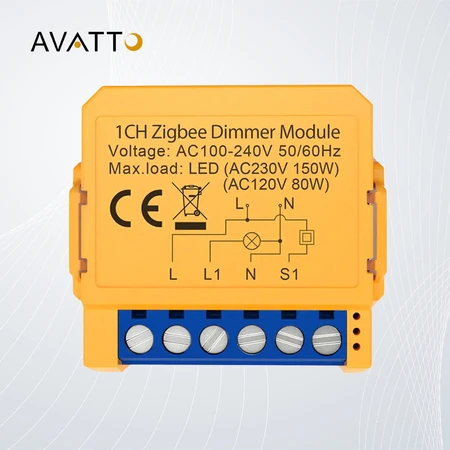 Išmanusis ZigBee nuleidimo jungiklis Avatto ZDMS16-1 TUYA