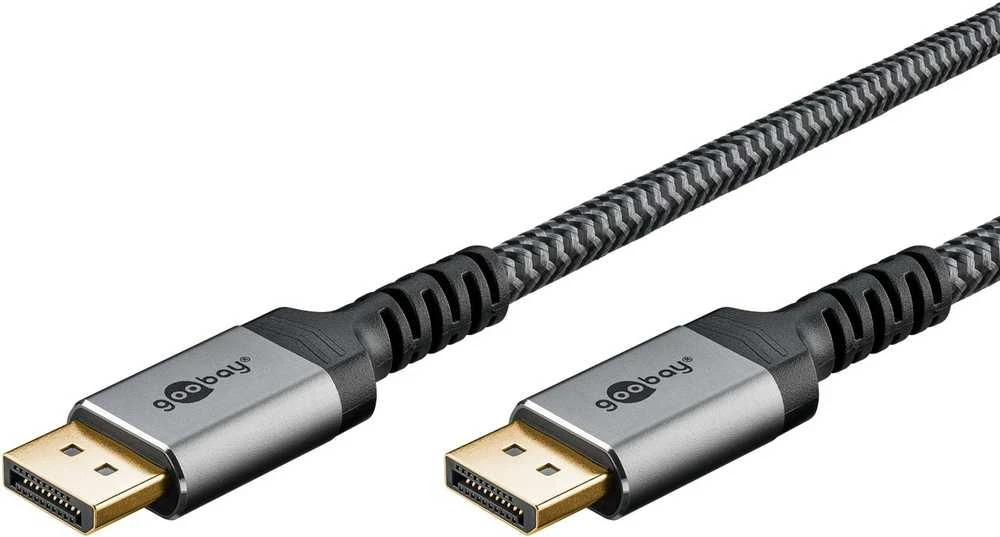 Goobay Kabelis DisplayPort DP 1.4 8K Short Plus TEXTIL 3m