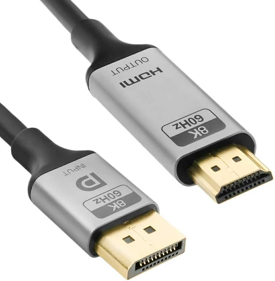 DP į HDMI 8K laido jungtys
