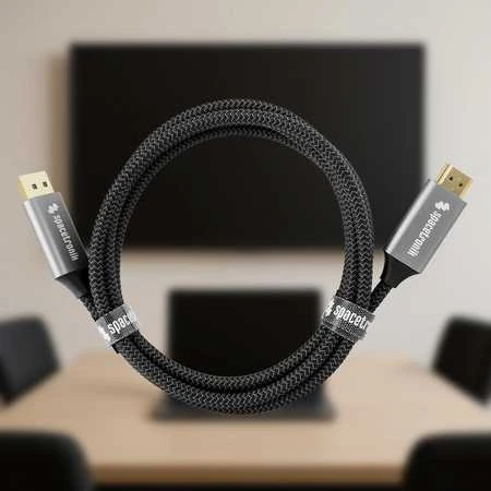 Spacetronik 5m kabelis su pintos tekstilės apsauga