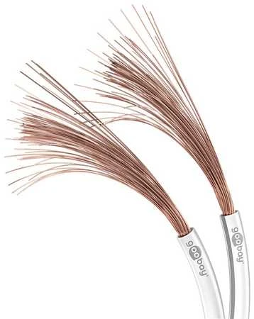 Goobay garsiakalbio laidas 2x1.5mm CU varinis 10m balta