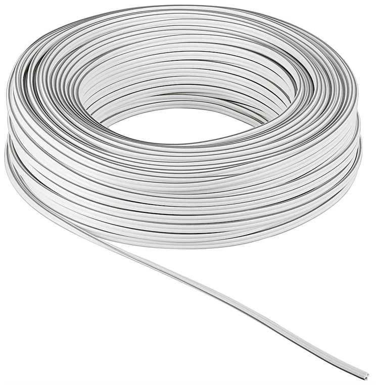 Vyniotas baltas 2x1.5mm garsiakalbio laidas